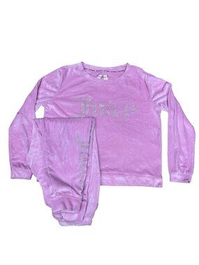 Juicy Couture Pink Velour Rhinestone Tracksuit sleepwear Set Size S Loungewear